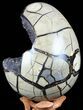 Septarian Dragon Egg Geode With Removable Section #57440-4